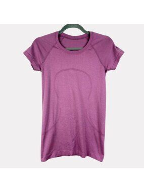 Lululemon Swiftly Tech Short Sleeve Shirt Womens 6 Mauve Pink Athletic Stretch